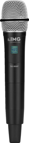 IMG Stageline TXS-900HT, Handmikrofon mit integriertem Multi-Frequenz-Sender, 823-832 MHz + 863-865 MHz