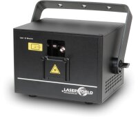 Laserworld Cube 3, 3000mW Laser, akkubetrieben, Bluetooth-APP, DMX, Stand-Alone (Musik), ILDA
