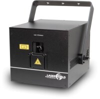 Laserworld Cube 7, 7000mW Laser, akkubetrieben, Bluetooth-APP, DMX, Stand-Alone (Musik), ILDA