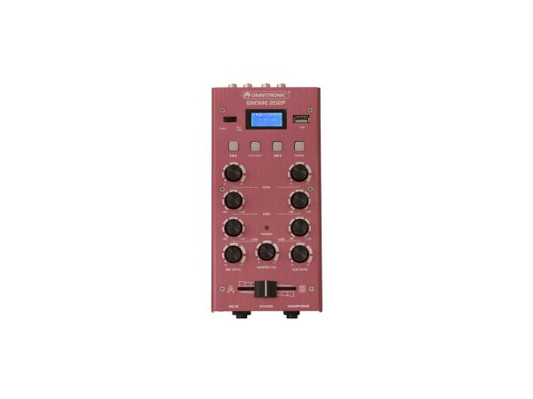 Omnitronic GNOME-202P Mini Mixer red