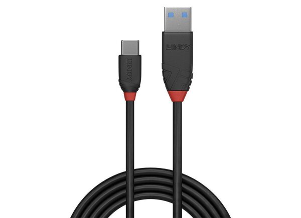 Lindy 36914 USB-Kabel, 0.15m, Black Line, USB C 3.1, USB A 3.1