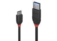 Lindy 36915 USB-Kabel, 0.5m, Black Line, USB C 3.1, USB A...