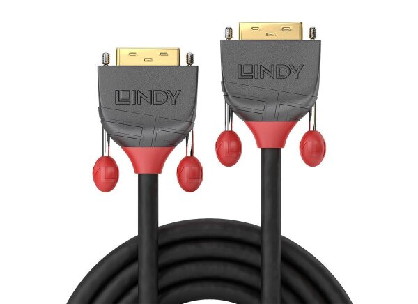 Lindy 36240 DVI-D Single Link Kabel, 10.0m, Anthra Line