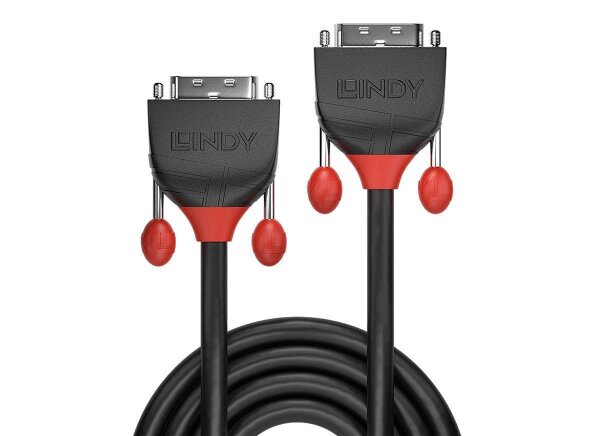 Lindy 36259 DVI-D Single Link Kabel, 10.0m, Black Line