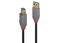 Lindy 36740 USB-Kabel, 0.5m, Anthra Line, USB A 3.0, USB...