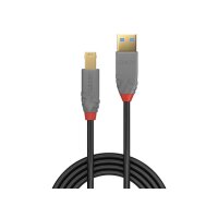 Lindy 36744 USB-Cable, 5.0m, Anthra Line, USB A 3.0, USB...