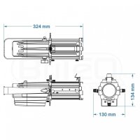 Briteq BT-Profile Compact 3200K, LED-Profilscheinwerfer, 40 Watt LED, 3200K, dimmbar, 19-36 Grad Zoomlinse