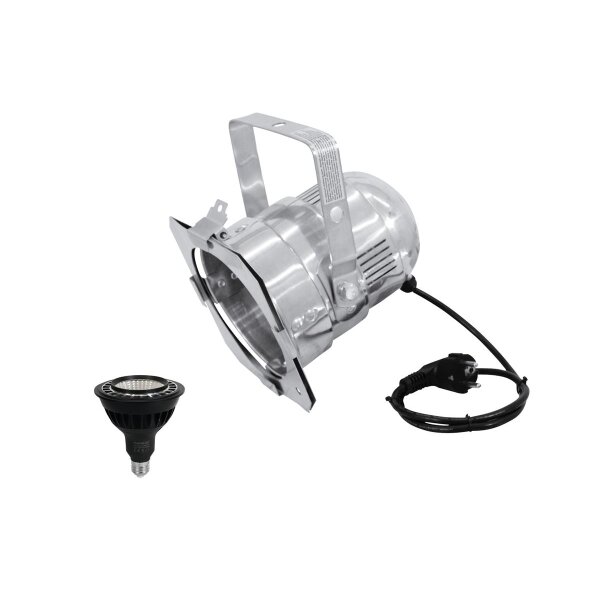 Eurolite Set PAR-38 Spot sil + PAR-38 230V COB 18W E-27 LED 1800-3000k dim2warm