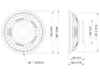 Lavoce SSF102.40 10" Woofer, Ferrit, Stahlkorb