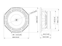 Lavoce MAF082.00 8" Woofer, Ferrit, Alukorb