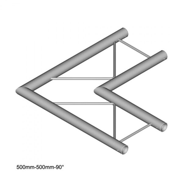 Duratruss DT 22/2-C21H-L90 90° corner 50cm, 2-Weg 90° horizontal