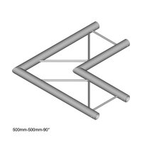 Duratruss DT 22/2-C21H-L90 90° corner 50cm, 2-Weg...