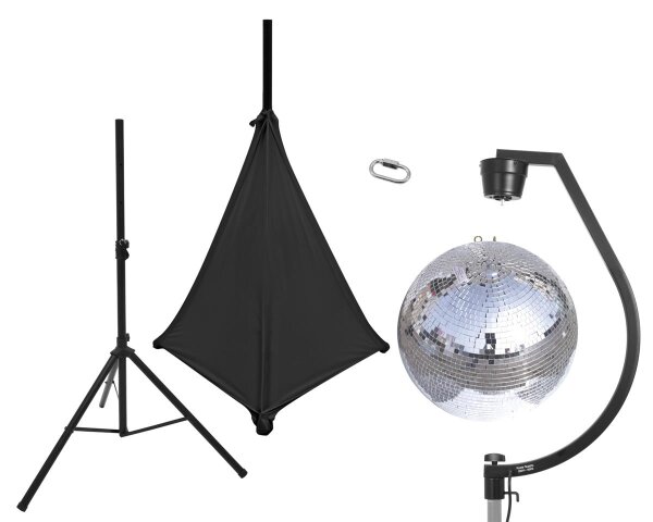 Eurolite Set Mirror ball 50cm with stand and tripod cover black