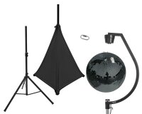 Eurolite Set Spiegelkugel 50cm schwarz mit Stativ und...