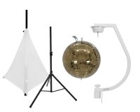 Eurolite Set Mirror ball 30cm gold with stand and tripod...