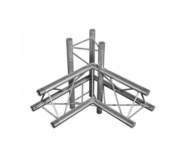Duratruss DT 23/2-C45-LUD, 4-Weg Ecke links, 90° Ecke links + auf und ab, corner + up + down left