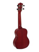 Dimavery UK-100 Soprano ukulele, flamed red