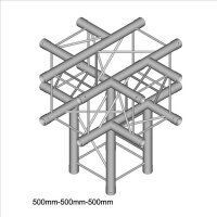 Duratruss DT 24/2-C51 5-Weg Kreuz, X-joint + down