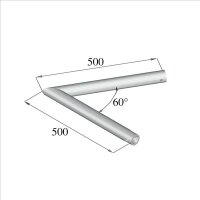 Duratruss DT 31/2-L60 2-Weg Ecke 60°, 50mm Rohr,...