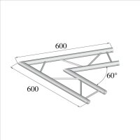 Duratruss DT 32/2-C20H-L60, 2-Weg Ecke 60° horizontal, 60° Corner 100 cm