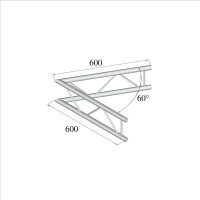 Duratruss DT 32/2-C20V-L60, 2-Weg Ecke 60° vertikal, 60° Corner 100 cm