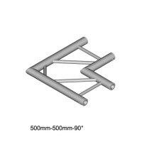 Duratruss DT 32/2-C21H-L90, 2-Weg Ecke 90° horizontal, 90° Corner 50 cm