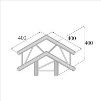 Duratruss DT 32/2-C31V-LD90, 3-Weg Ecke 90° vertikal,...