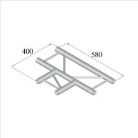 Duratruss DT 32/2-T36H-T, 3-Weg T-Stück 90° horizontal, T-joint