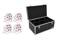 Eurolite Set 4x LED SLS-7 HCL Floor weiß + Case