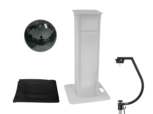 Eurolite Set Mirror ball 30cm black with Stage Stand variable + Cover black