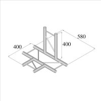 Duratruss DT 32/2-T42H-TD, 4-Weg T-Stück horizontal,...