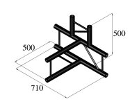 Alutruss Bilock BQ2-SPAT42V 4-Way T-Piece bk