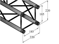 Alutruss Decolock DQ4-S750 4-Punkt-Traverse sw