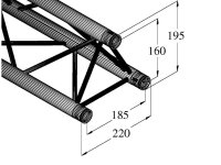Alutruss Decolock DQ3-S750 3-Way Cross Beam bk