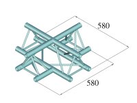 Alutruss Decolock DQ3-SPAC41 4-Weg Kreuz sw