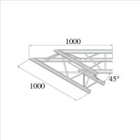 Duratruss DT 33/2-C19-L45, 2-Weg Ecke 45°, 45° Corner 100 cm