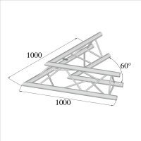 Duratruss DT 33/2-C20-L60, 2-Weg Ecke 60°, 60° Corner 100 cm