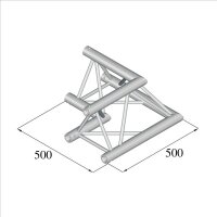 Duratruss DT 33/2-C21-L90, 2-Weg Ecke 90°, 90° Corner 50 cm