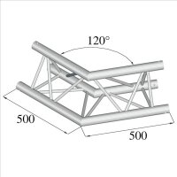 Duratruss DT 33/2-C22-L120, 2-Weg Ecke 120°, 120° Corner 50 cm