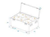 Roadinger Flightcase 4x LED TMH-X4