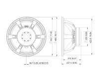 Lavoce SAF184.03 18" Subwoofer, Ferrit, Alukorb