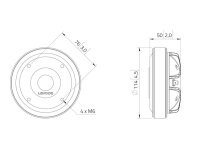 Lavoce DF10.172M 1" Compression Driver Ferrite Magnet