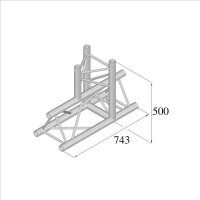 Duratruss DT 33/2-T37-T, 3-Weg T-Stück 90°,...