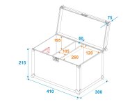 Roadinger Flightcase 2x LED CBB-2 COB RGB Leiste