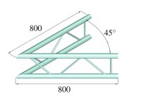 Alutruss Decolock DQ2-SPAC19V 2-way Corner 45° black