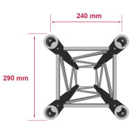 Contestage QUATRO-050 HD, 4-Punkt Heavy-Duty Traverse 50 cm