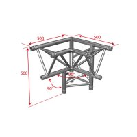 Contestage AG29-034, 3-Punkt Traversen Ecke 3-Wege 90