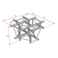 Contestage AG29-053, 3-Punkt Traverse 5-Wege 90