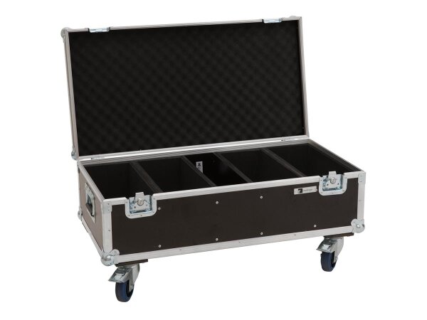 Roadinger Flightcase 4x Audience Blinder 2x100W with wheels