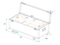 Roadinger Flightcase 1x LED SL-350/SL-160 with wheels